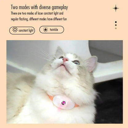 Laser Cat Collar Teasing Cat Electric USB Charging Kitten Automatic Cats Toy Smart Laser Teasing Cat Interactive Toy