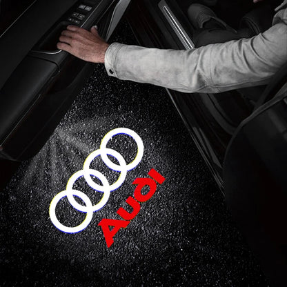 1/2PCS Auto Wireless Door Led Welcome Light Projection Lamp Light For Audi A4 B5 B6 B7 B8 A1 A3 A6 A5 A7 A8 Q3 Q5 Q7 TT S3 S6