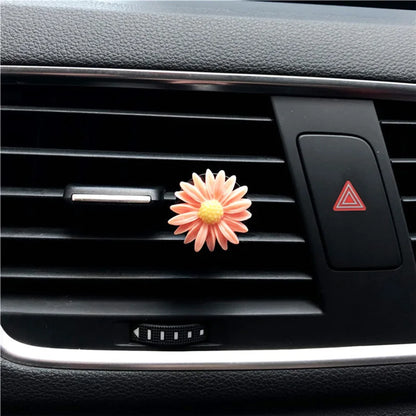 1pc Car Air Freshener Flowers Vent Clip Perfume Daisy Diffuser Essential Accessories For Girls Freshner Air Scent