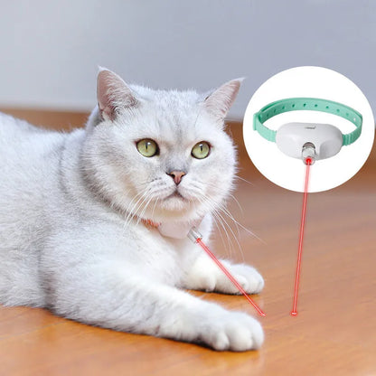 Laser Cat Collar Teasing Cat Electric USB Charging Kitten Automatic Cats Toy Smart Laser Teasing Cat Interactive Toy