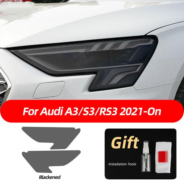 Car Headlight Protective Film Front Lamp Smoked Black For Audi A3 8V S3 A4 B8 B9 A5 A6 S6 C8 A7 A8 D4 TT TTS Q3 Q5 Q7 Q8 RS Q8