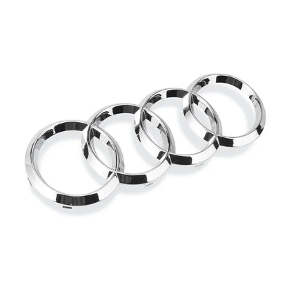Audi A3 A4 A5 A6 A7 Q2 Q3 Q5 Q8 TT Black/Silver 4 Ring ABS Car Hood Front Bonnet Grill Rear Trunk Emblem Logo Badge Sticker