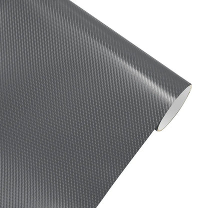 50CM 4D Carbon Fiber Grey Color Car Wrap Film Sticker Vehicle Vinyl Film Bubble Free Decal Auto Motorcycle Modified Accessories