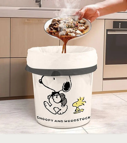 Snoopy cartoon character home use extra thick plastic bag tear-free drawstring garbage bag large kitchen cute kawaii wholesale
