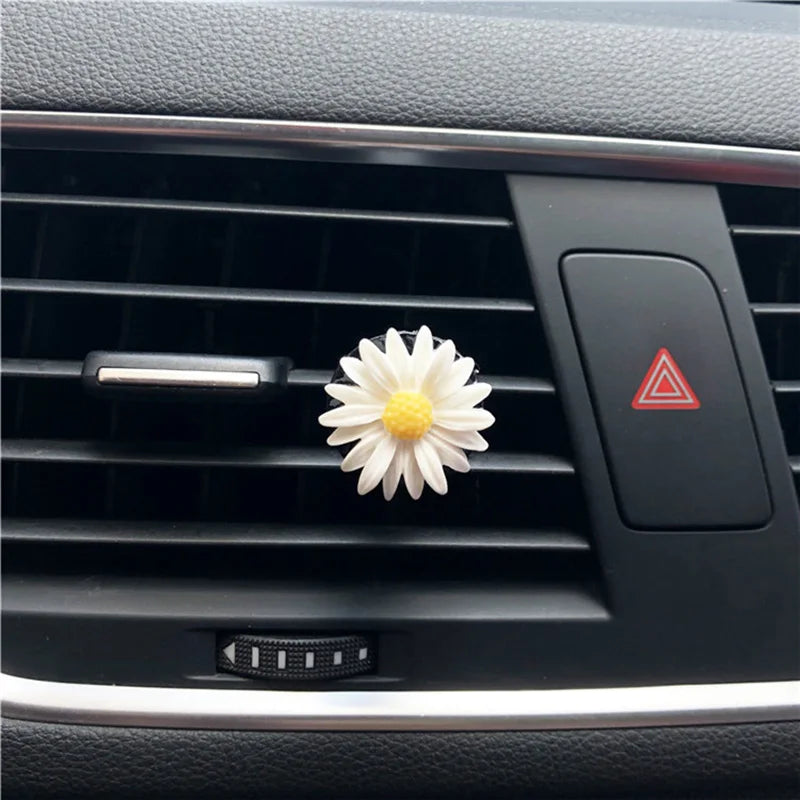 1pc Car Air Freshener Flowers Vent Clip Perfume Daisy Diffuser Essential Accessories For Girls Freshner Air Scent