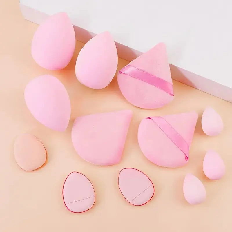 12pcs Makeup Tool Set Size Size Giant Soft Makeup Egg Makeup Powder Suitable for Base Makeup Corner Makeup Setting Novice Makeup
