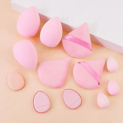 12pcs Makeup Tool Set Size Size Giant Soft Makeup Egg Makeup Powder Suitable for Base Makeup Corner Makeup Setting Novice Makeup