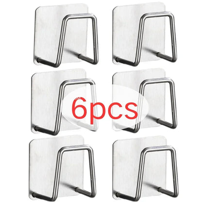 Kitchen Sponges Holder Stainless Steel Sink Sponges Drain Drying Rack Self Adhesive Storage Holder Wall Hooks Kitchen Organizers