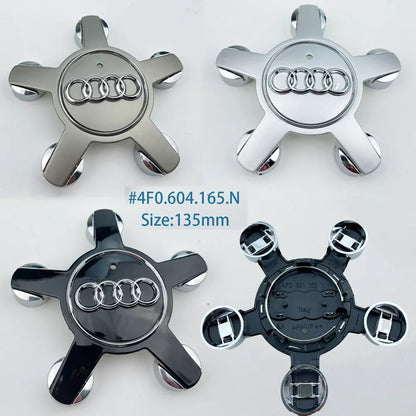 4pcs 135MM Car Hub Caps 4F0601165 For Audi A4 A5 A6 A7 Q3 Q5 A3 S5 Accessories Auto Wheel Center Cap Hubcap Rim Covers