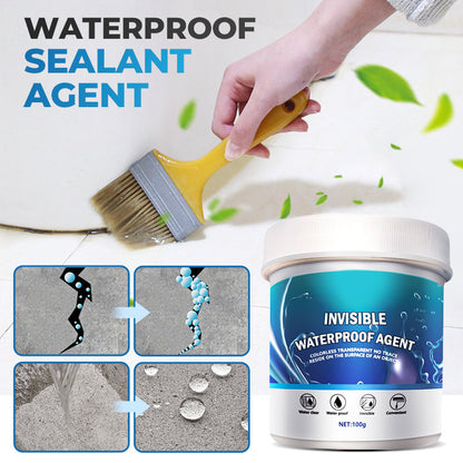 100g Transparent Waterproof Coating for Indoor & Outdoor, Rooftop Bathroom Toilet Wall Leak Waterproofing Filling Sealing Agent