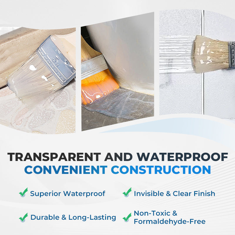 100g Transparent Waterproof Coating for Indoor & Outdoor, Rooftop Bathroom Toilet Wall Leak Waterproofing Filling Sealing Agent